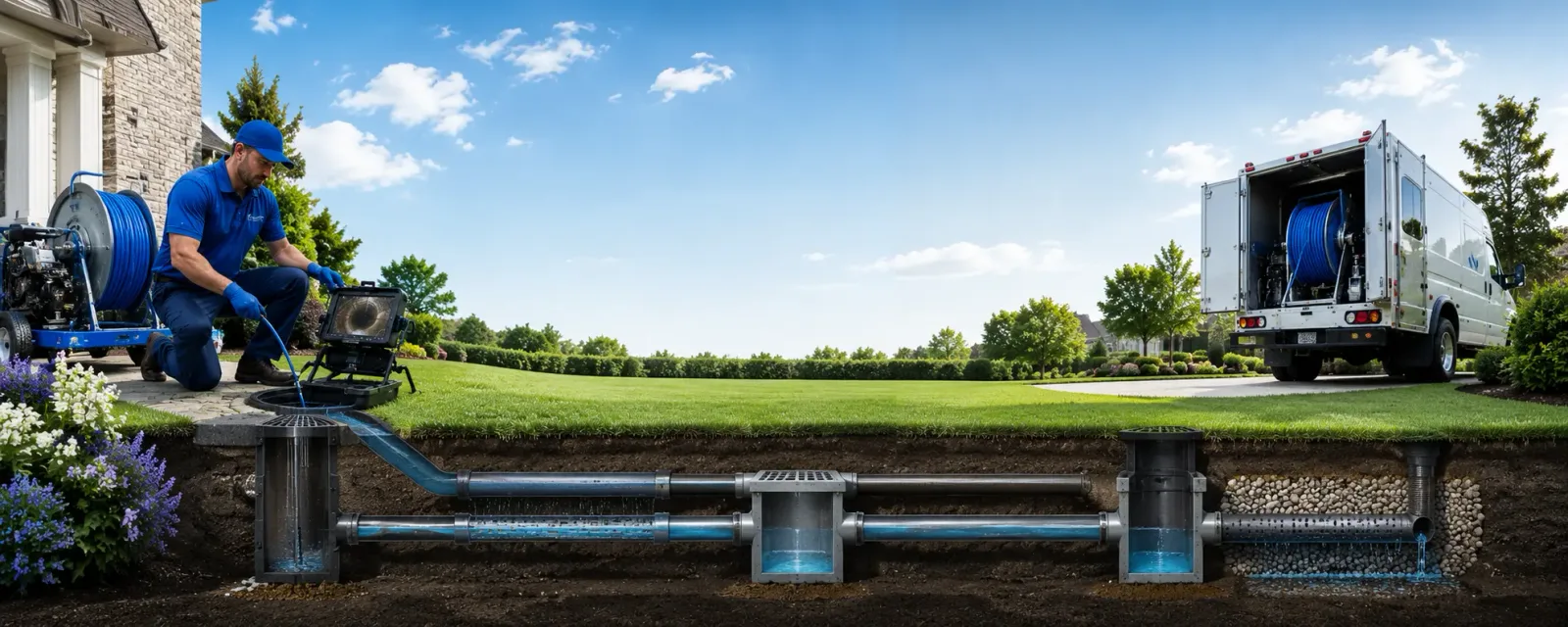 Outdoor drain cleaning information for Center Point, TX
